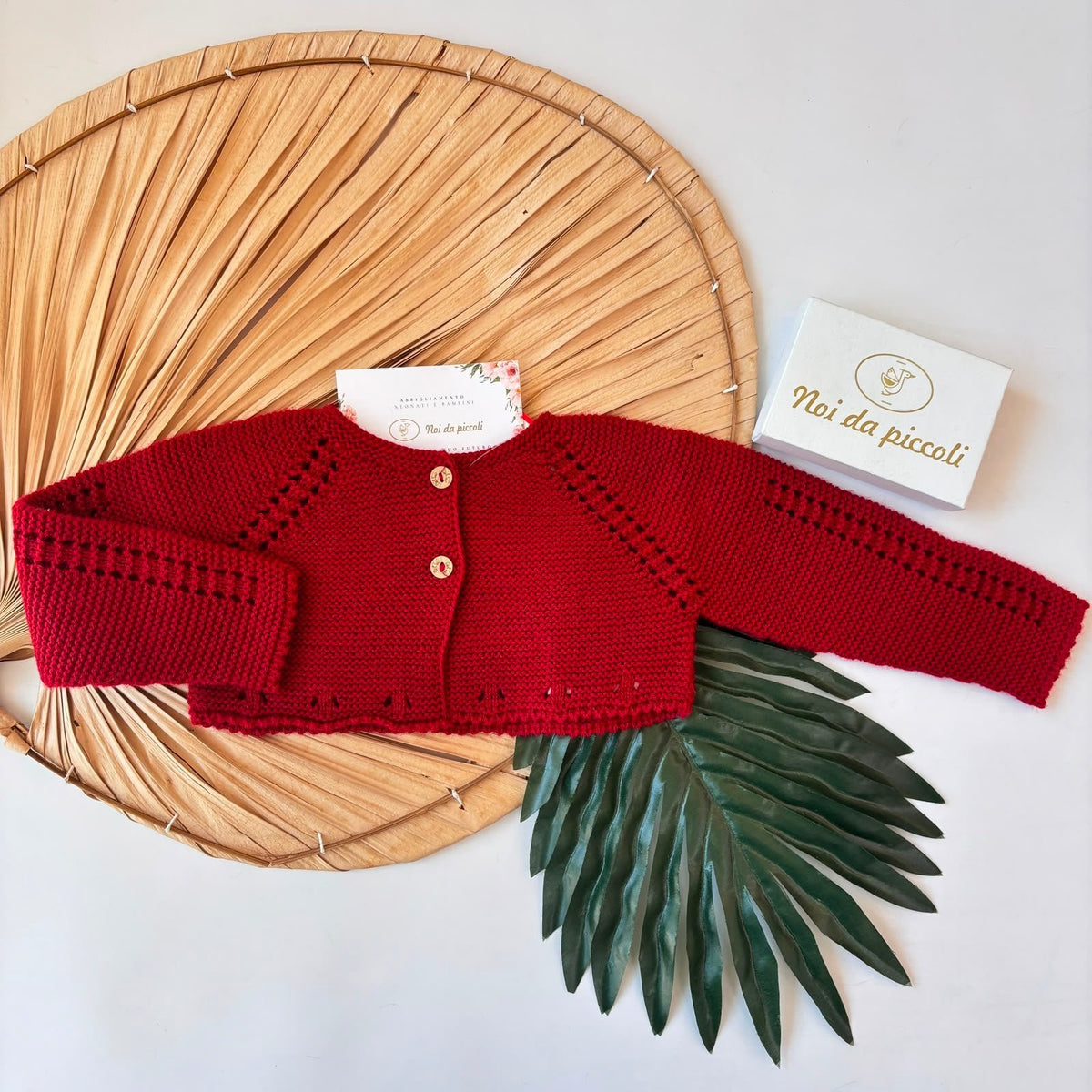 GOLFINO IN FILATO CALDO ROSSO - Noi da piccoli