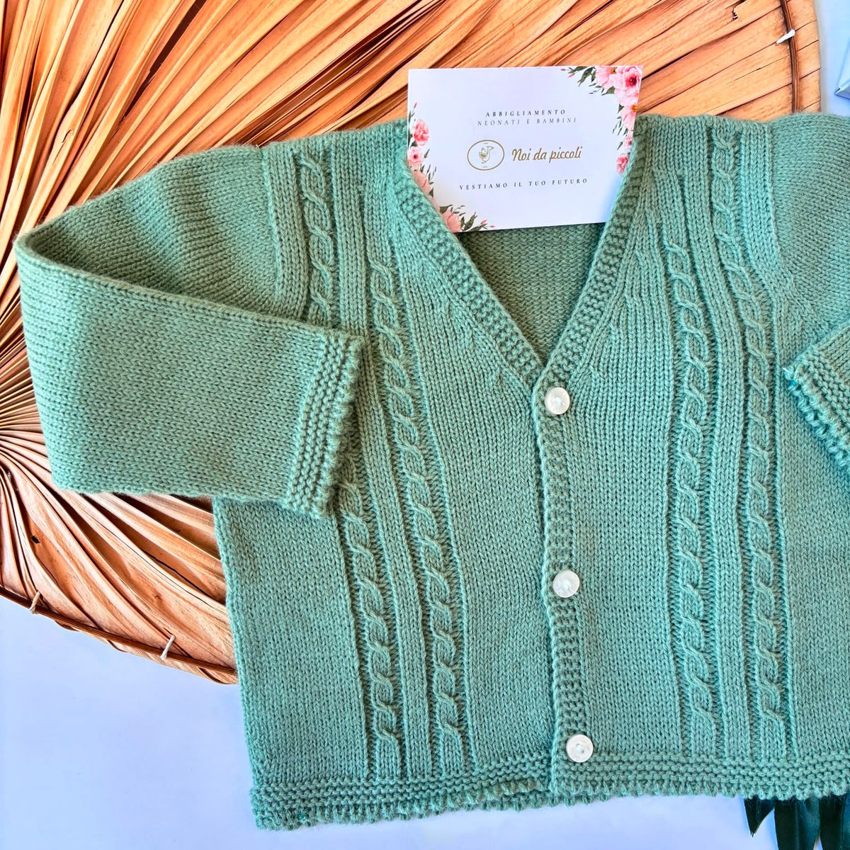 GOLFINO IN FILATO CALDO VERDE - Noi da piccoli