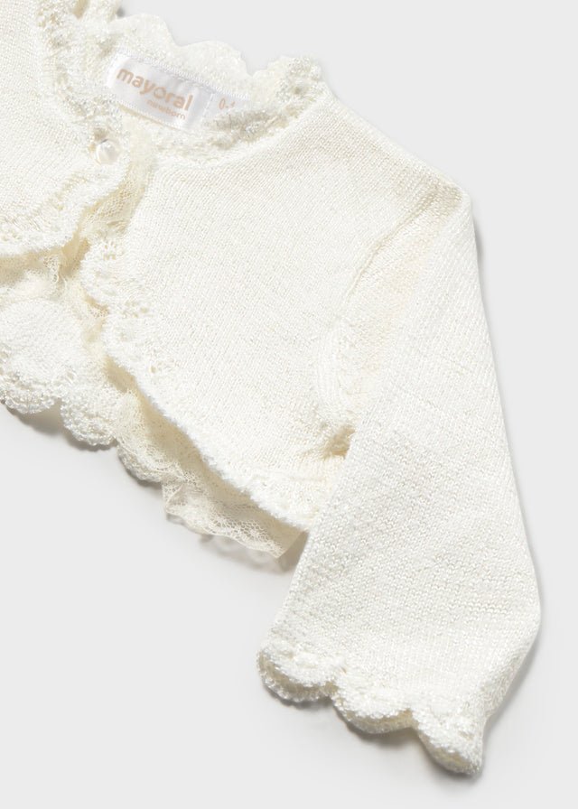 GOLFINO IN FILO CON RICAMI CRUDO - Noi da piccoli