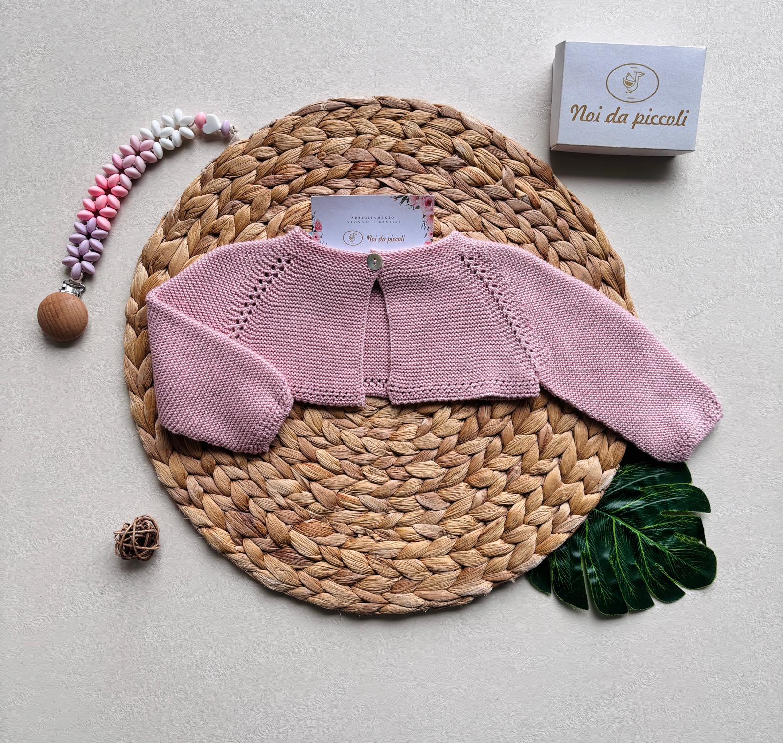 GOLFINO IN FILO CORTO CON BOTTONCINO IN MADREPERLA MAQUILLAJE - Noi da piccoli