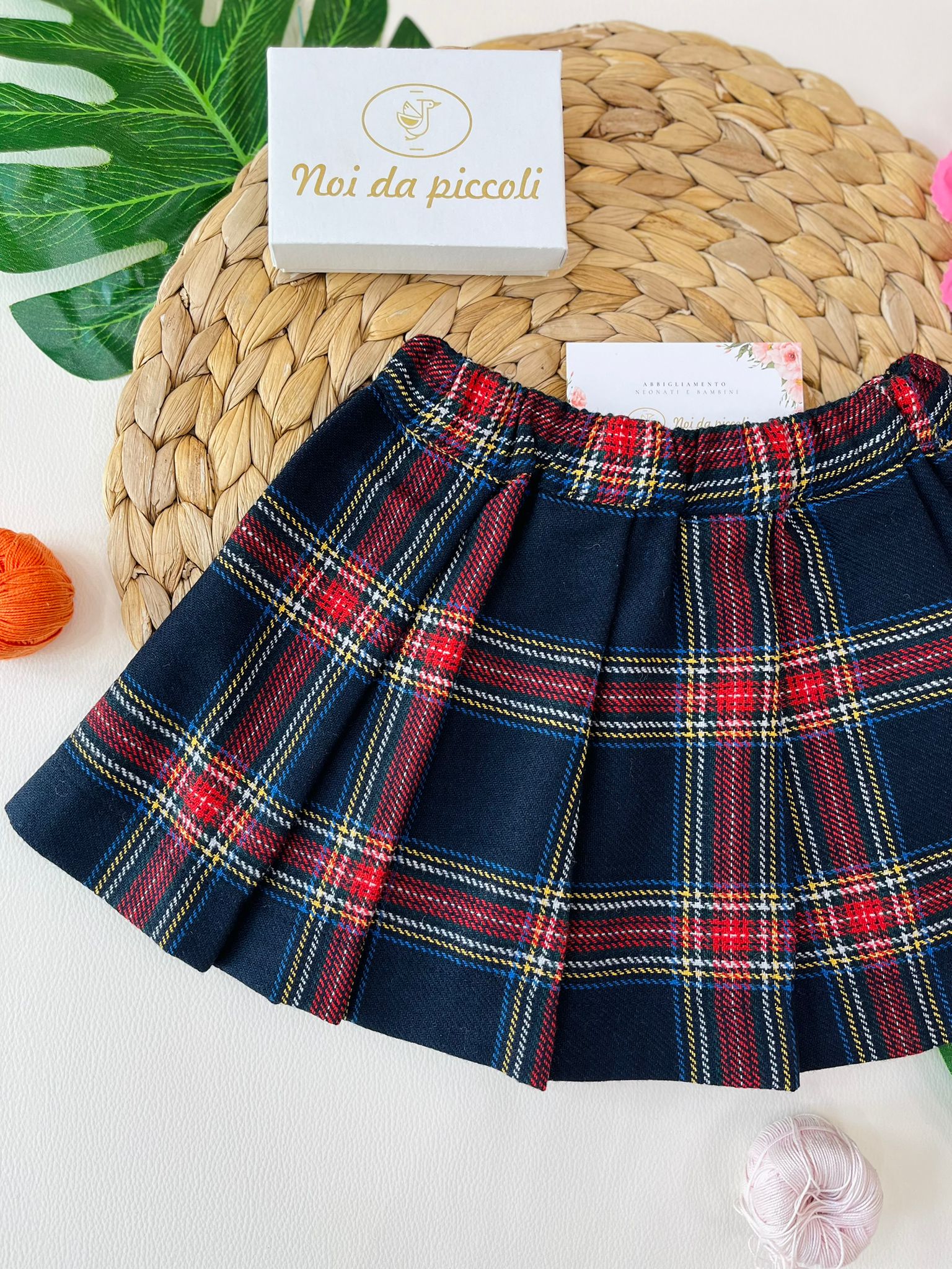 GONNELLINA TARTAN BLU - Noi da piccoli