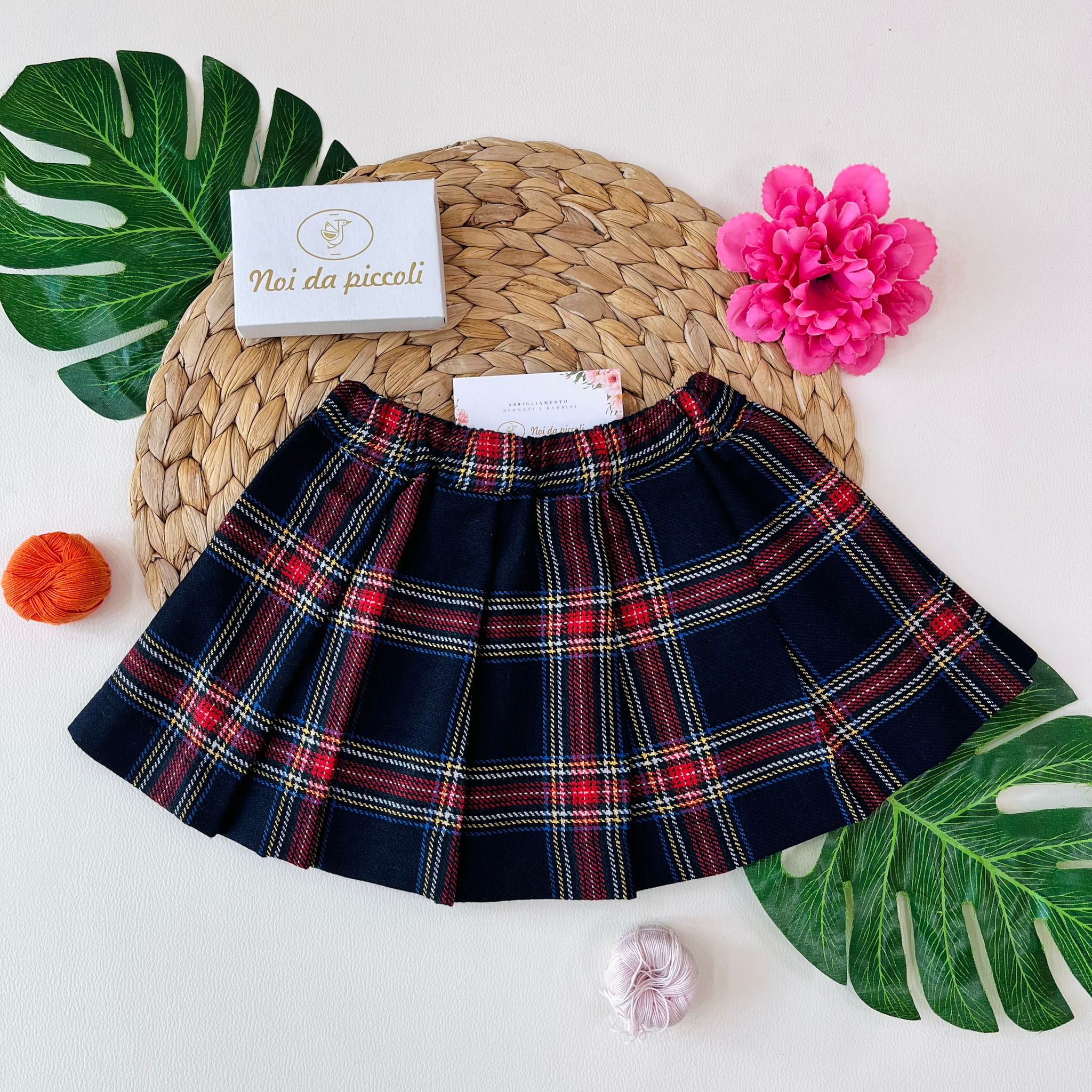 GONNELLINA TARTAN BLU - Noi da piccoli