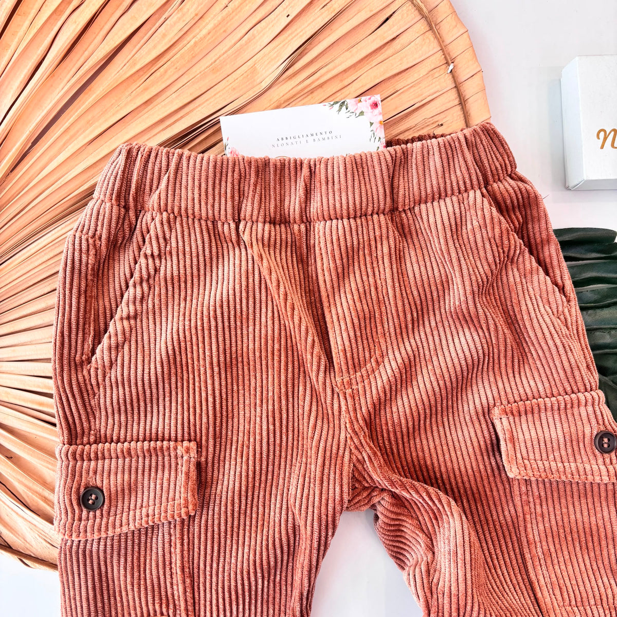 PANTALONE IN VELLUTO RUGGINE