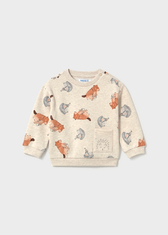 felpa IN COTONE CALDO BEIGE