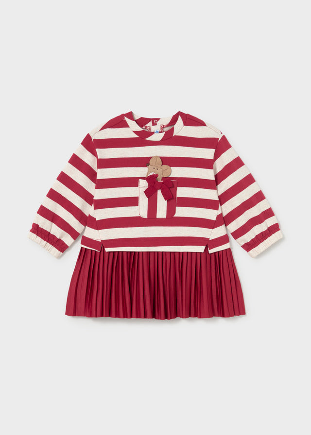 vestito IN COTONE CALDO ROSSO