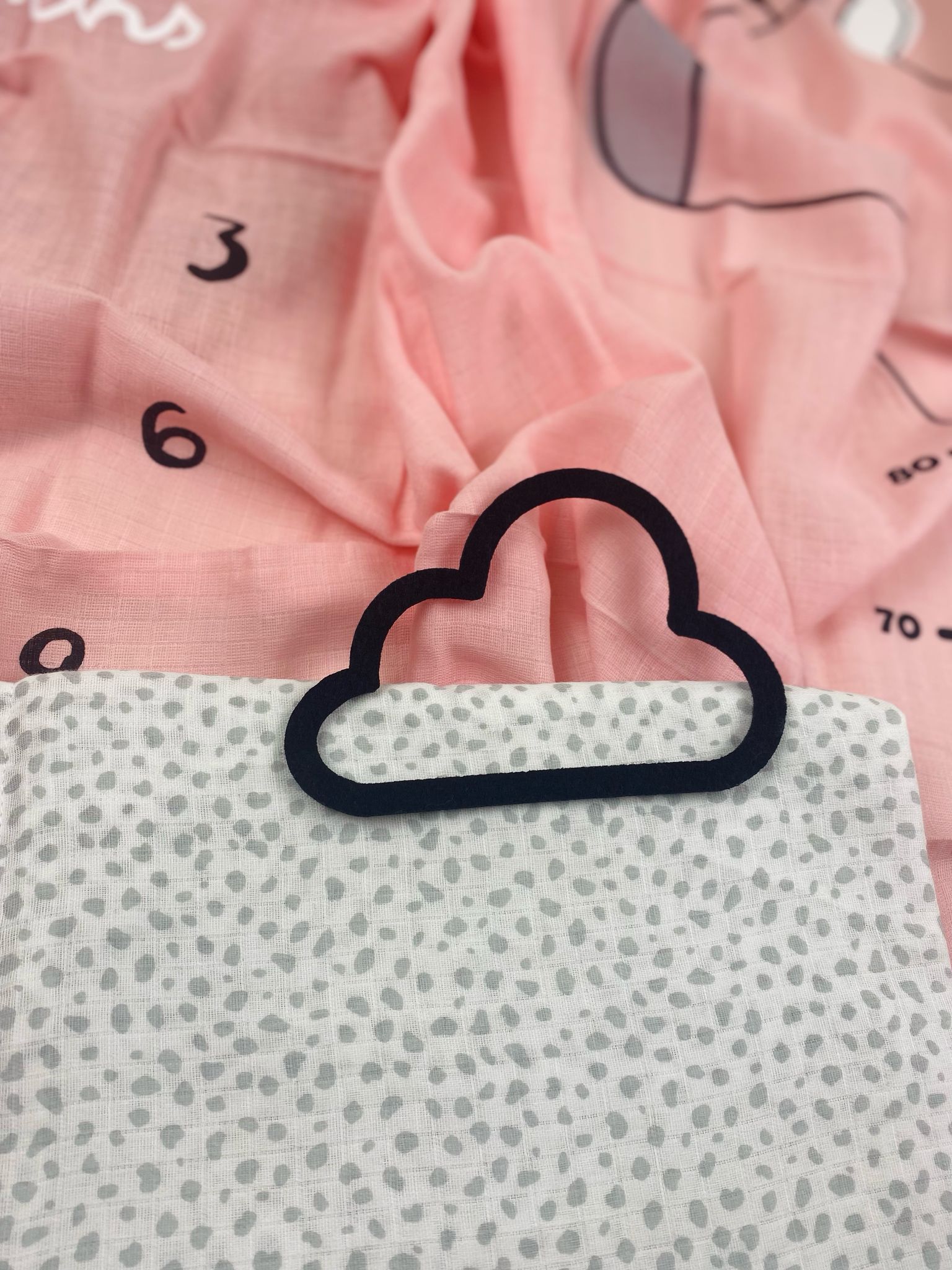 Ensemble en mousseline rose 100 % COTON
