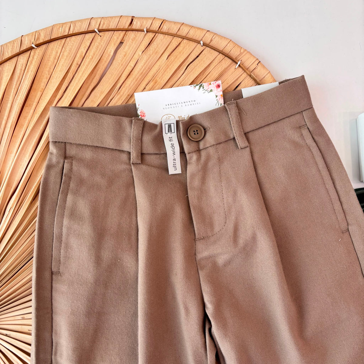 PANTALONE IN COTONE CALDO MARRONE