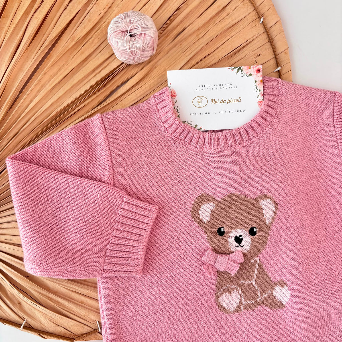 MAGLIONE IN FILATO CALDO ROSA