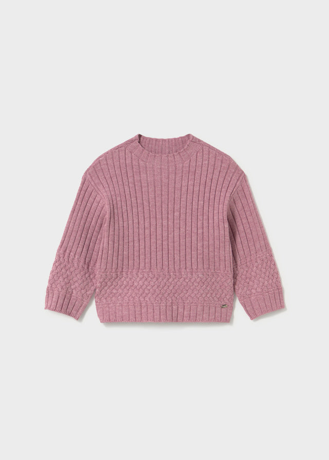 MAGLIONE IN FILATO CALDO VIOLA