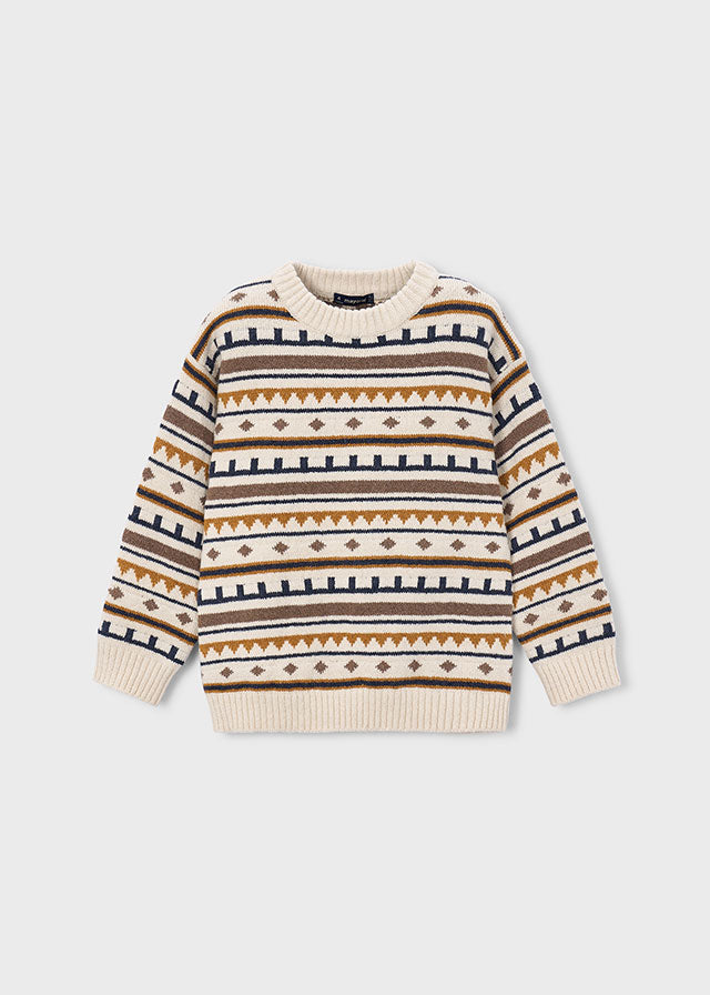 MAGLIONE IN FILATO CALDO PANNA