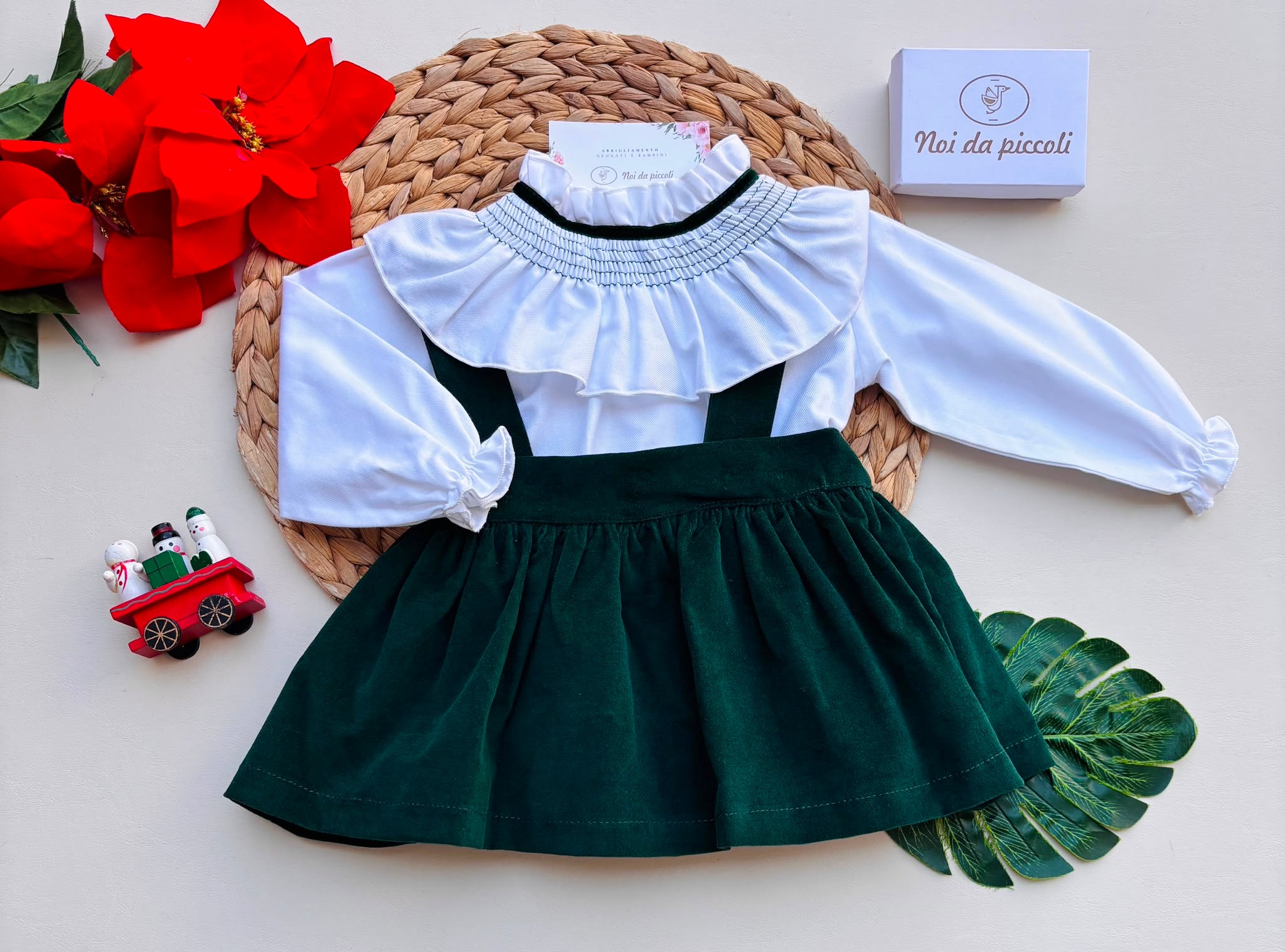 COMPLETO 2 PZ COTONE CALDO VERDE