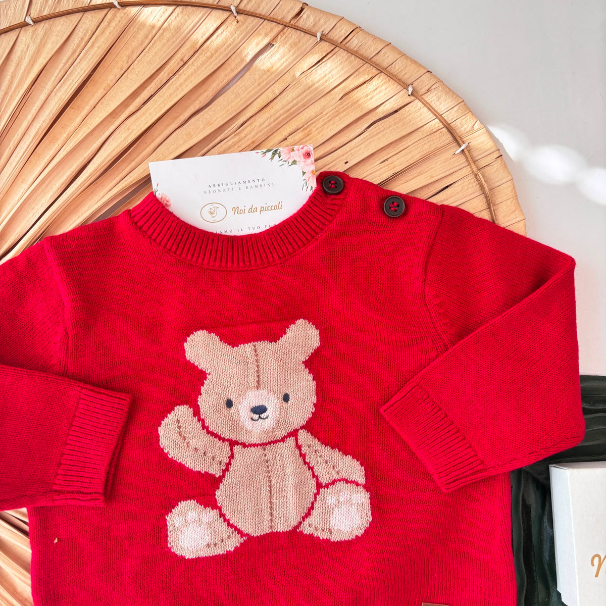 MAGLIONE IN FILATO CALDO ROSSO