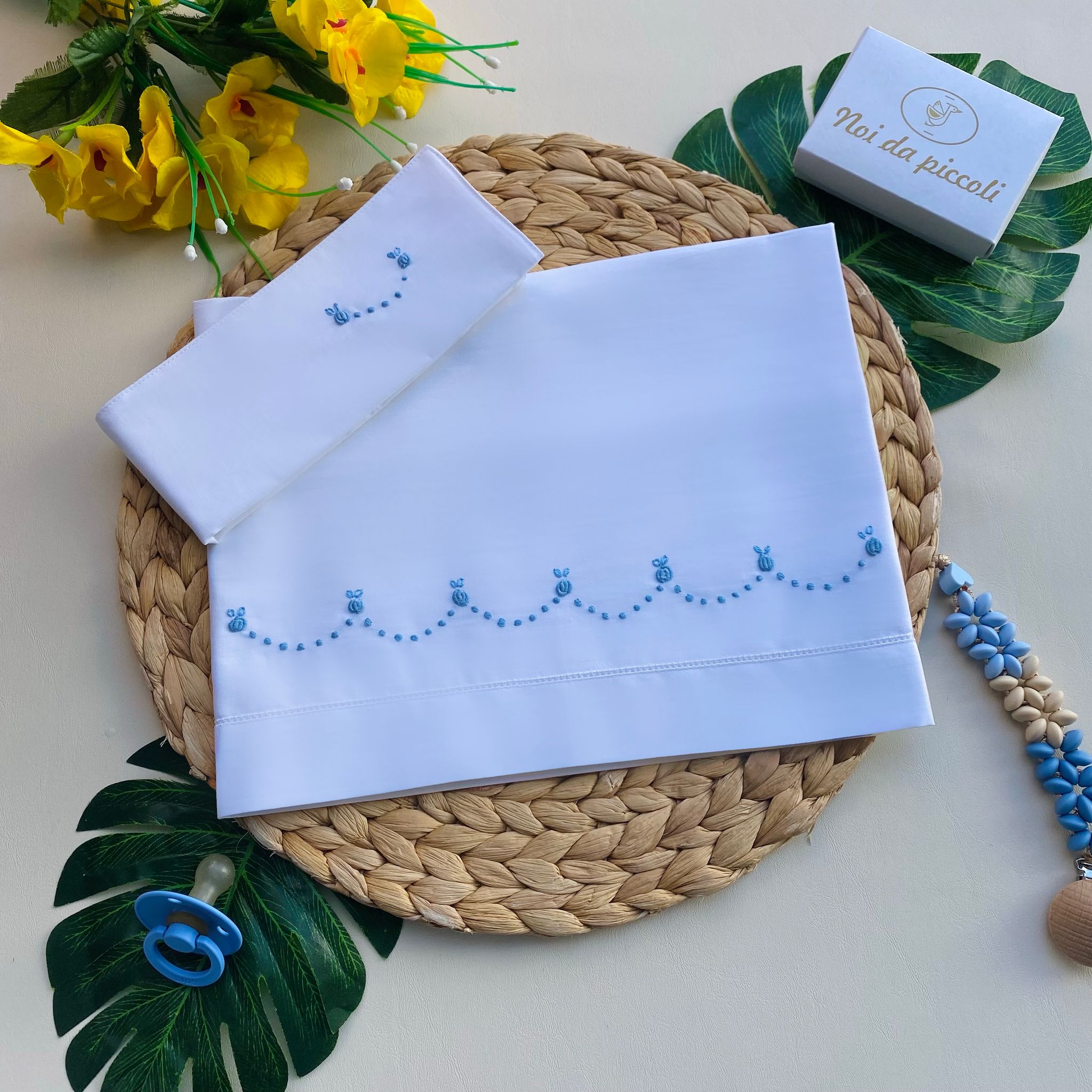 lenzuolo carrozzina 100 % COTONE Bianco - Noi da piccoli