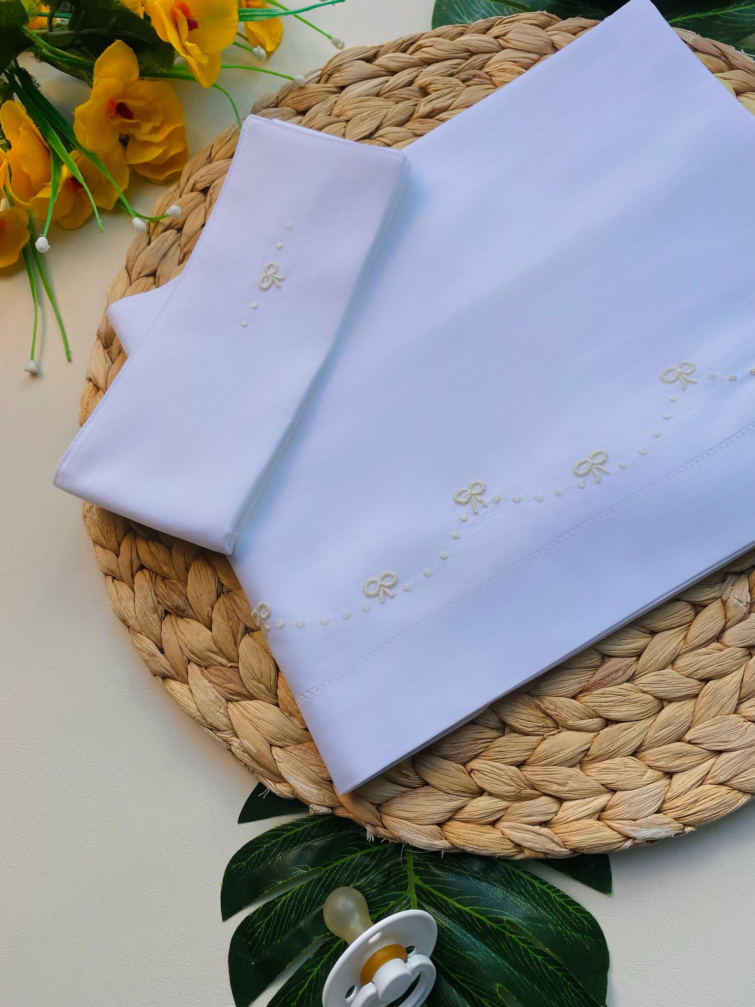 lenzuolo carrozzina 100 % COTONE Bianco - Noi da piccoli