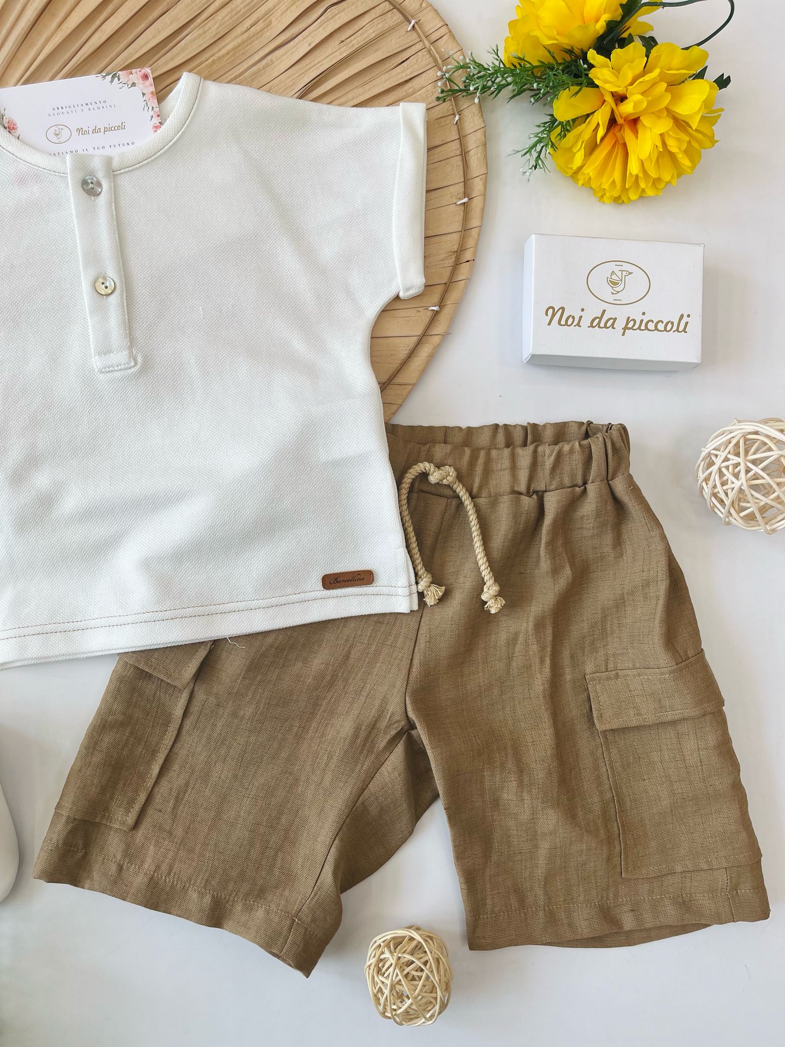 MAGLIA CON BERMUDA CAFFE - Noi da piccoli