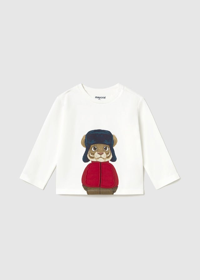 MAGLIA CON TIGRE IN COTONE CALDO - Noi da piccoli