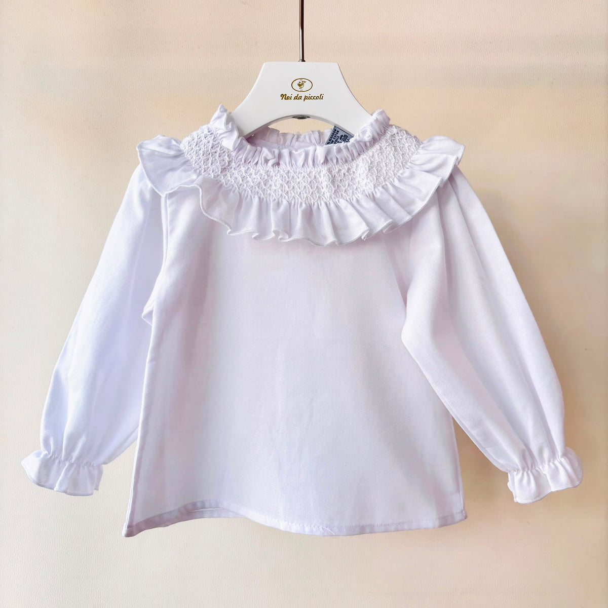 MAGLIA IN COTONE CALDO BIANCO - Noi da piccoli