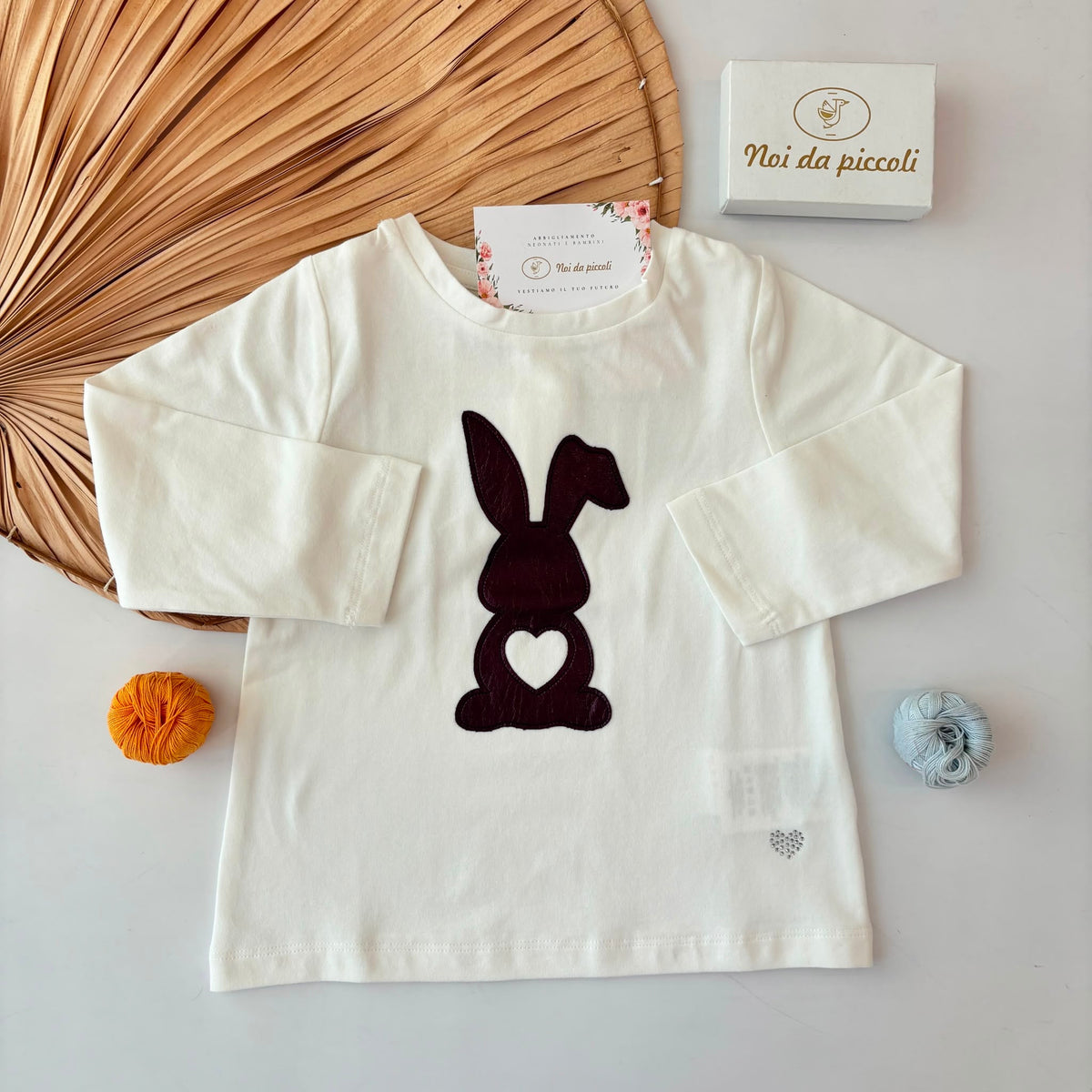 MAGLIA IN COTONE CALDO BIANCO - Noi da piccoli