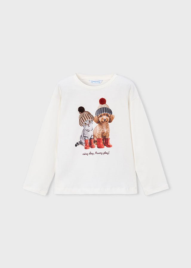 MAGLIA IN COTONE CALDO PANNA - Noi da piccoli