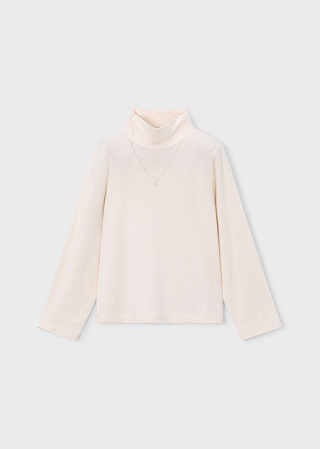 MAGLIA PANNA A COLLO ALTO IN COTONE CALDO - Noi da piccoli