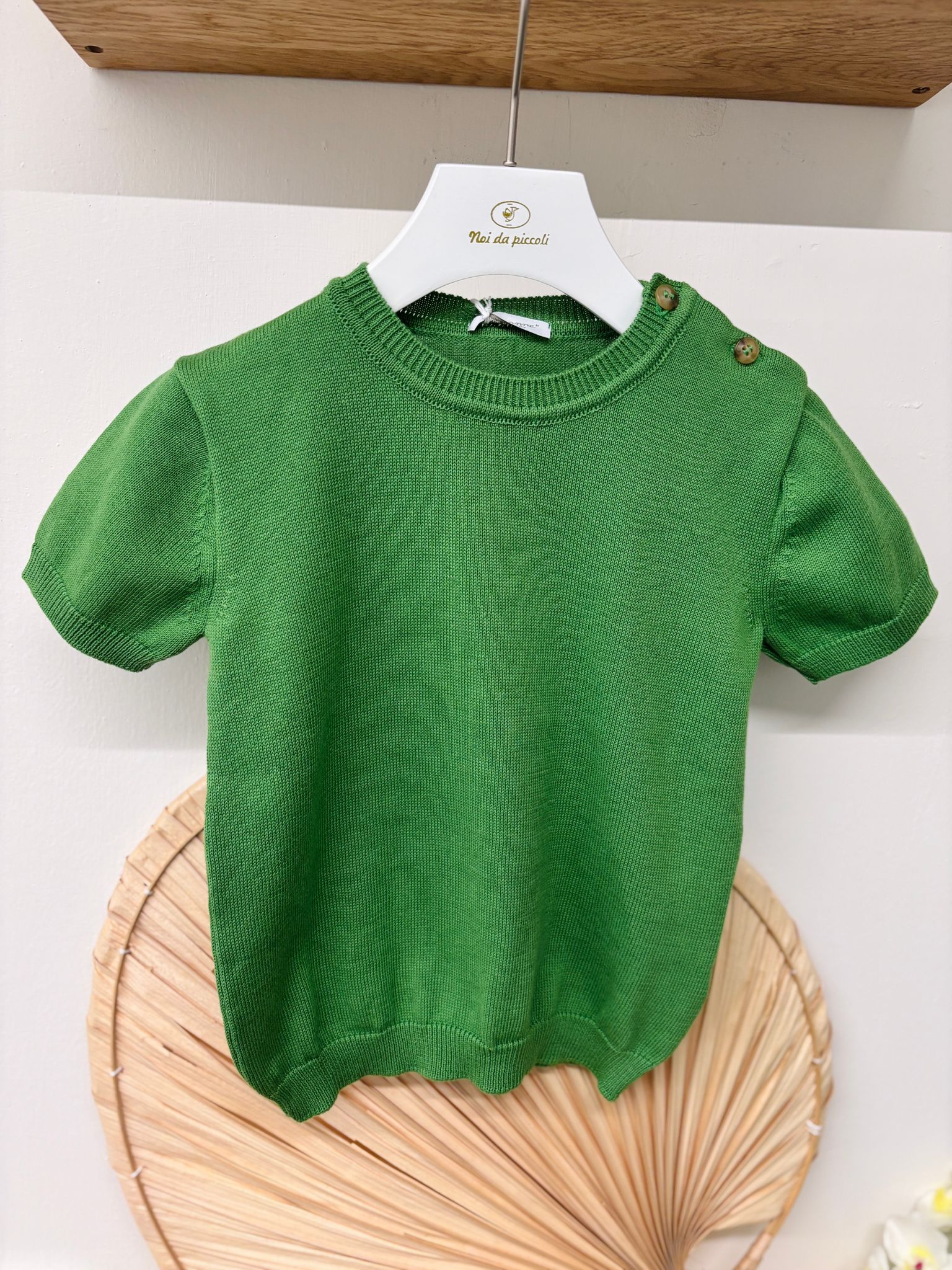 MAGLIONCINO A MANICA CORTA VERDE - Noi da piccoli