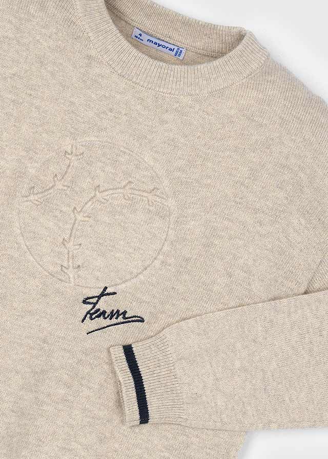 MAGLIONCINO IN CALDO COTONE BEIGE - Noi da piccoli