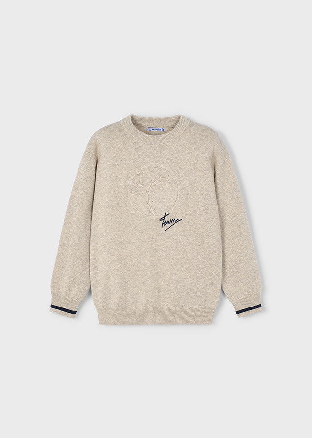 MAGLIONCINO IN CALDO COTONE BEIGE - Noi da piccoli