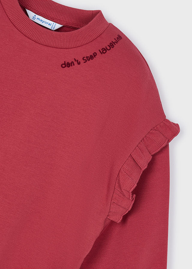 MAGLIONCINO IN CALDO COTONE CILIEGIA - Noi da piccoli