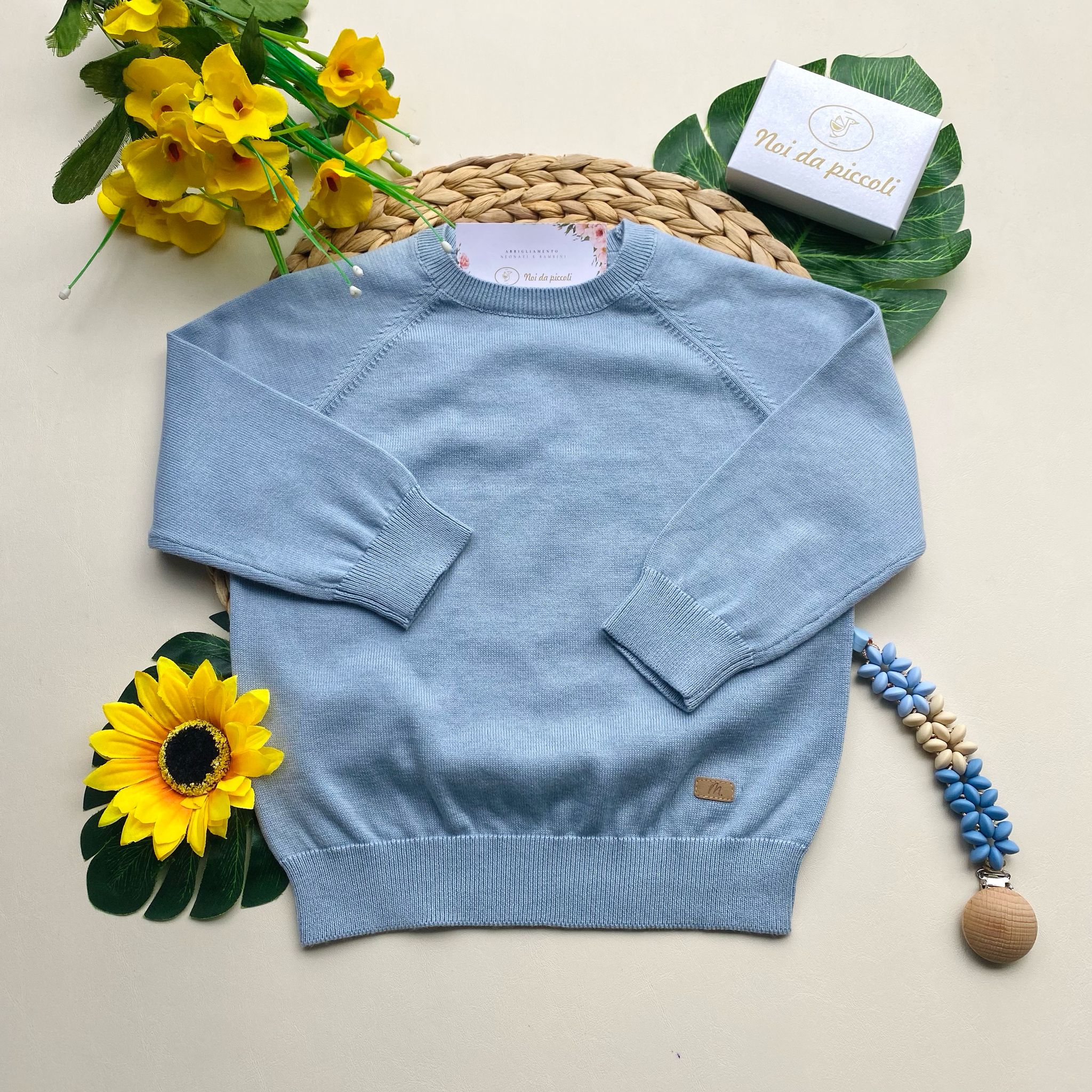 MAGLIONCINO IN COLORAZIONE CIELO - Noi da piccoli