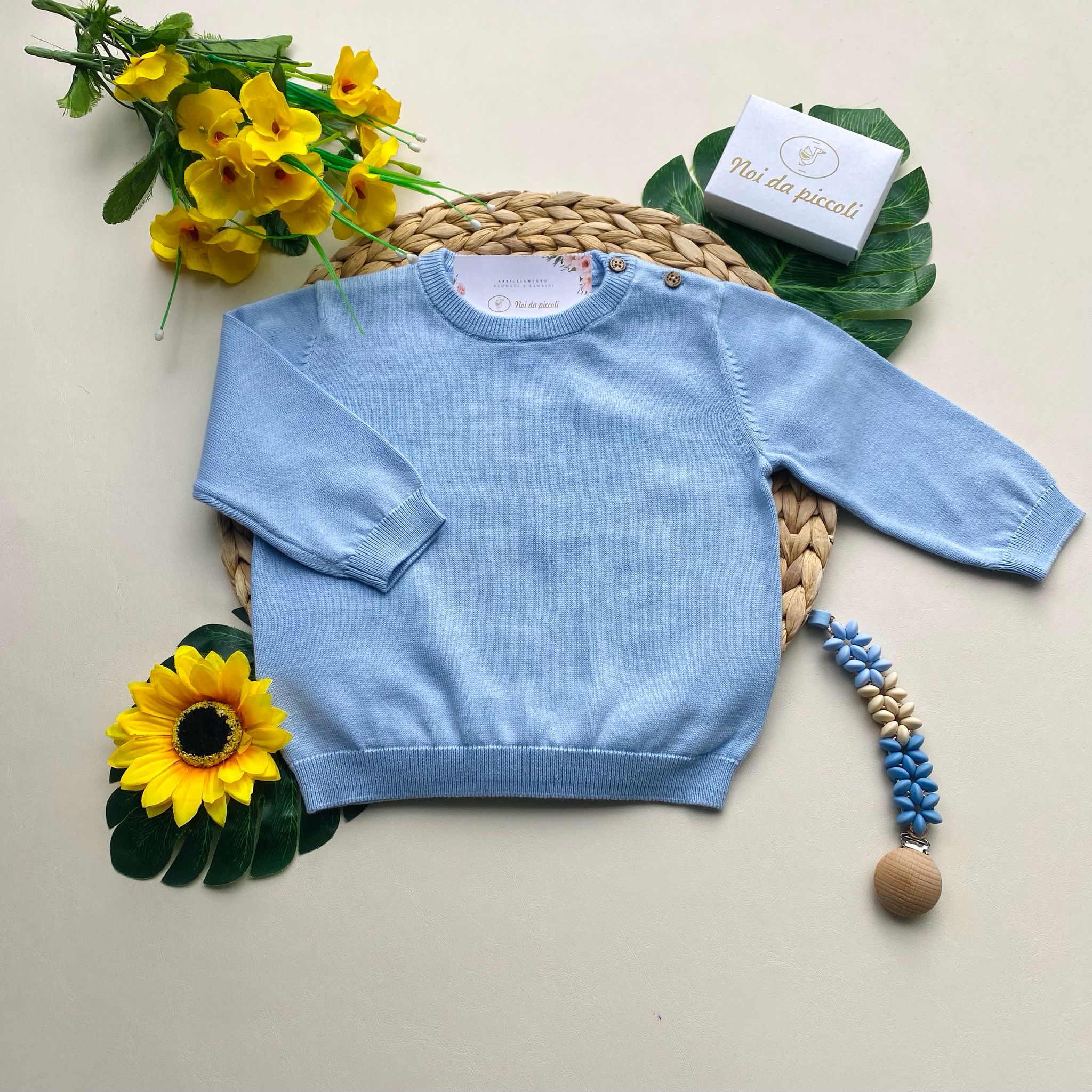 MAGLIONCINO IN COLORAZIONE CIELO - Noi da piccoli