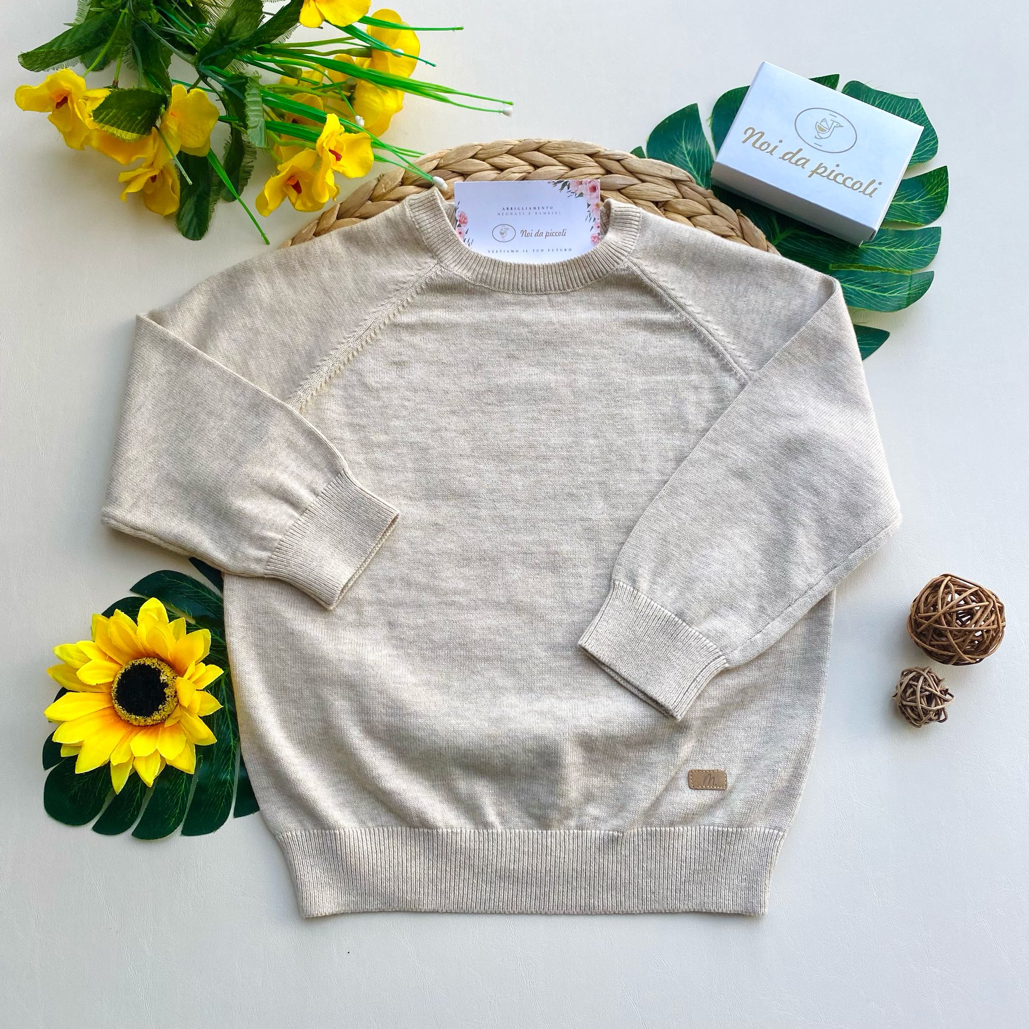 MAGLIONCINO IN COLORAZIONE SABBIA - Noi da piccoli