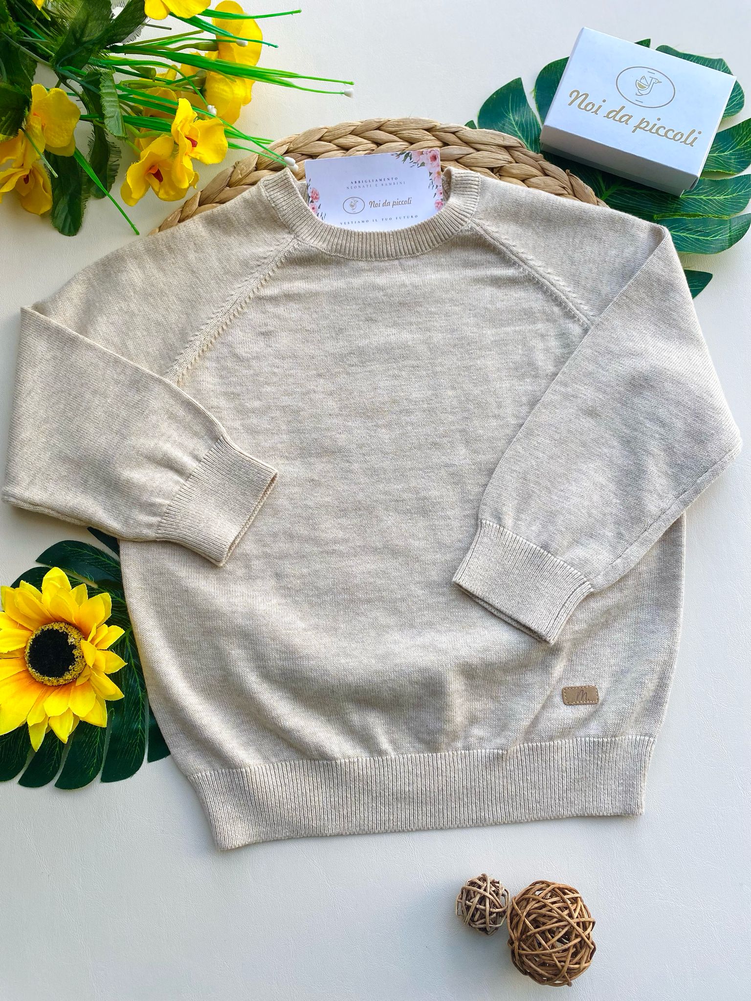 MAGLIONCINO IN COLORAZIONE SABBIA - Noi da piccoli