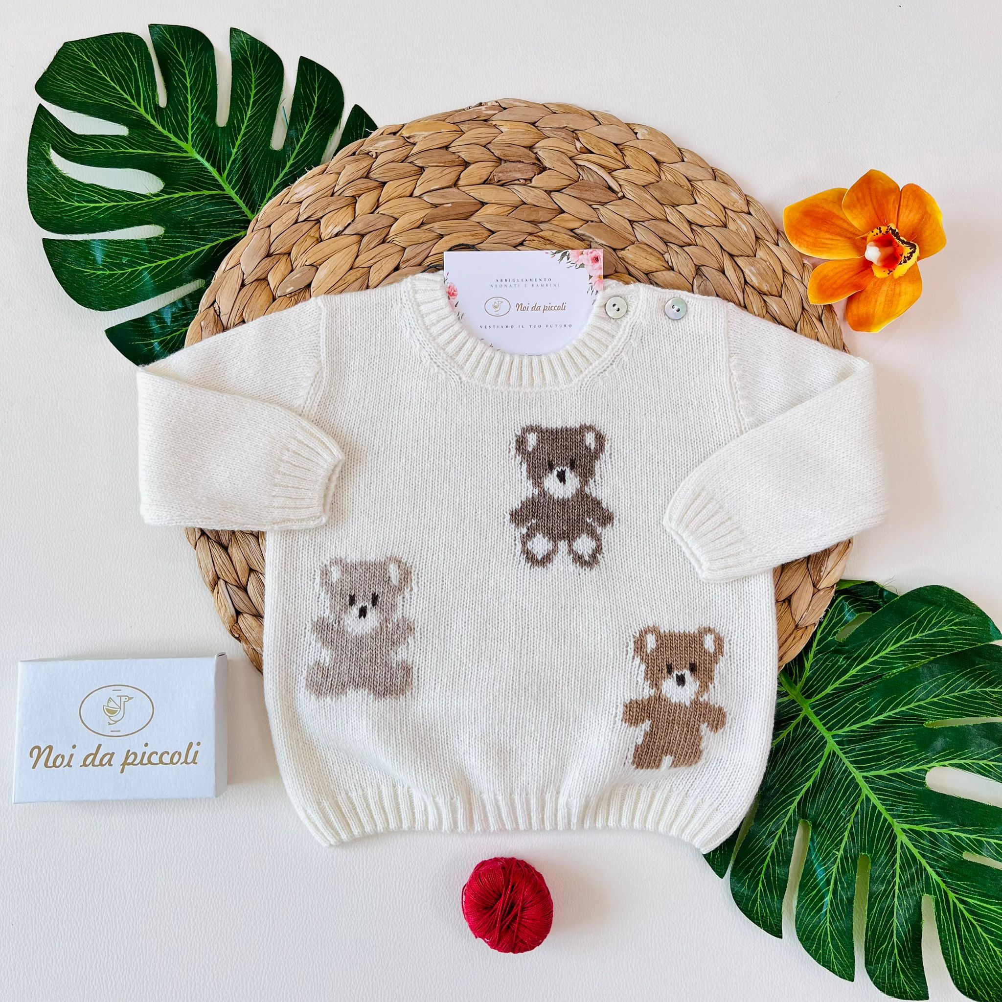 MAGLIONCINO LANA E CASHMERE ECRU - Noi da piccoli