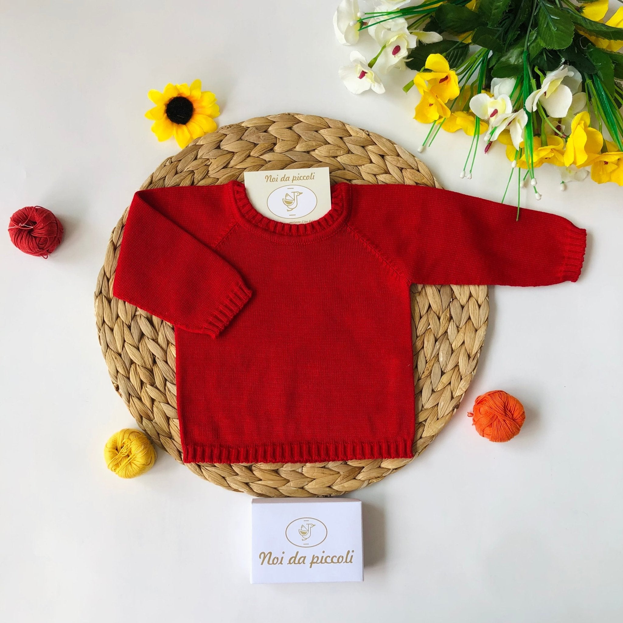 MAGLIONCINO ROJO GIROCOLLO COTONE - Noi da piccoli