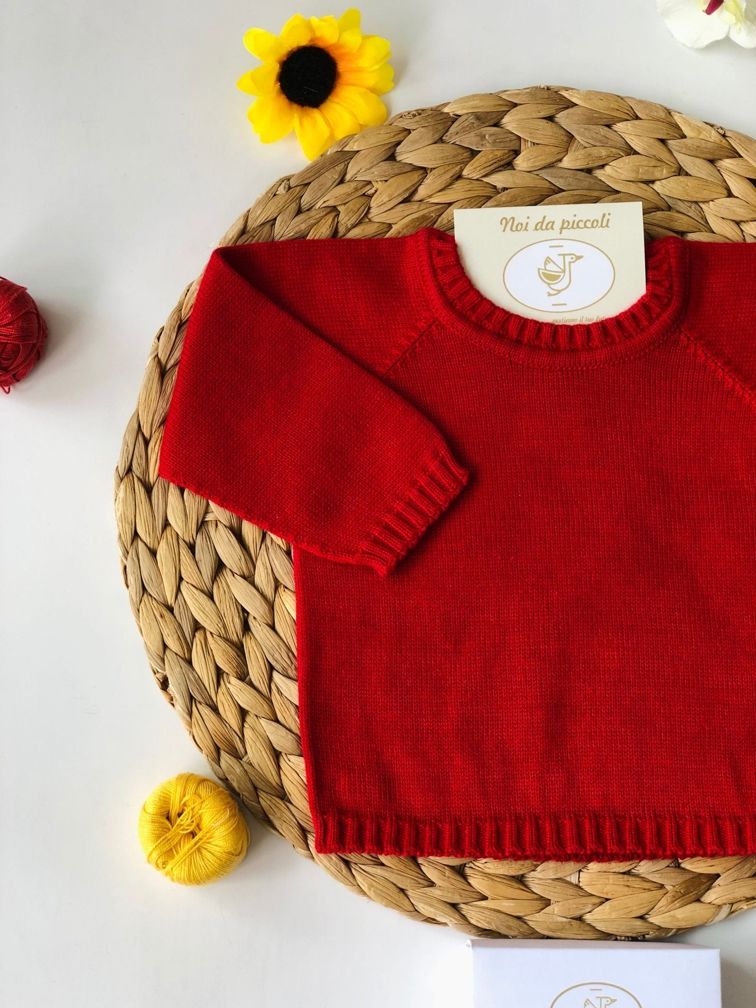MAGLIONCINO ROJO GIROCOLLO COTONE - Noi da piccoli