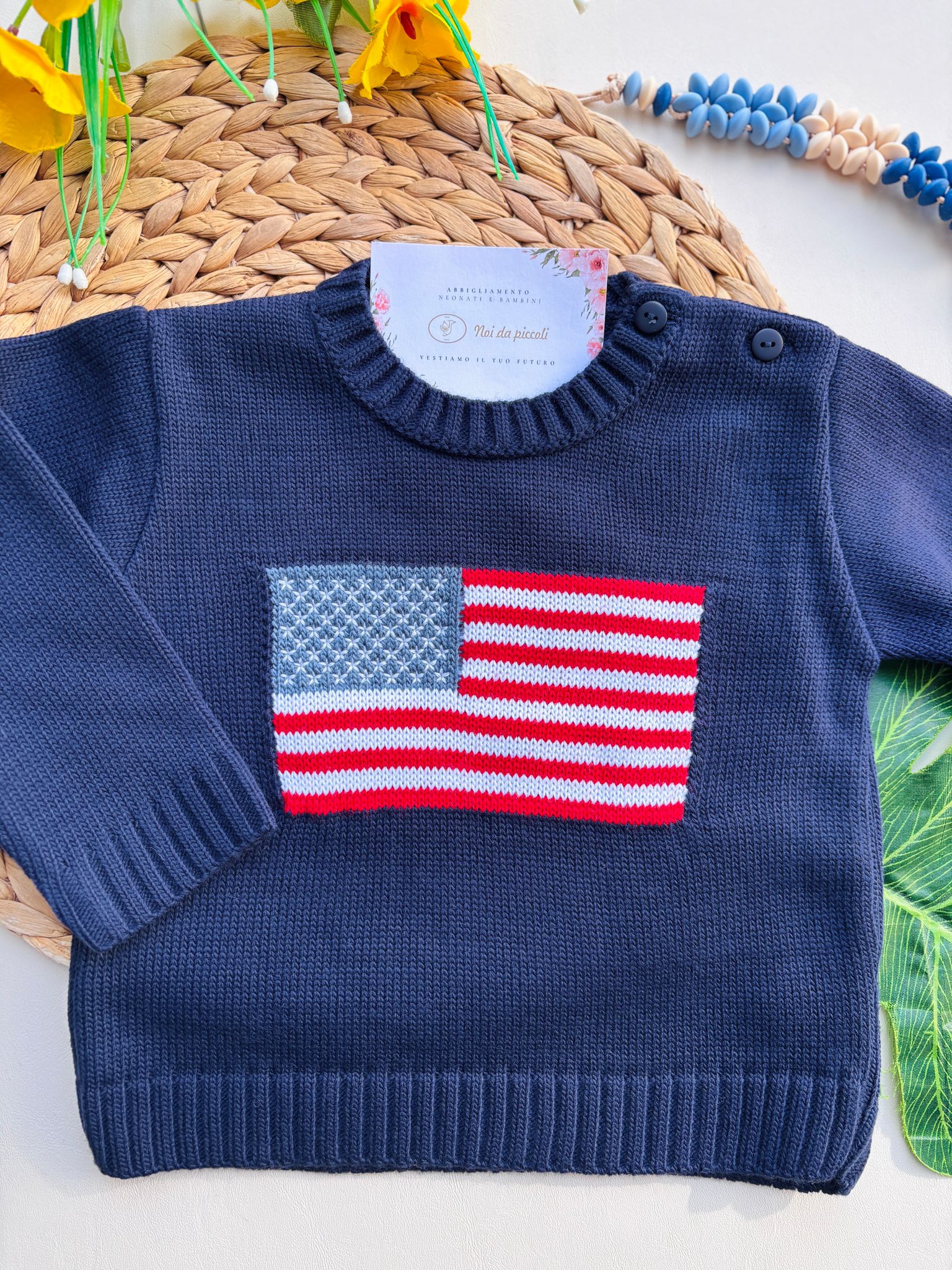 MAGLIONCINO U.S.A. FILATO CALDO MARINO - Noi da piccoli