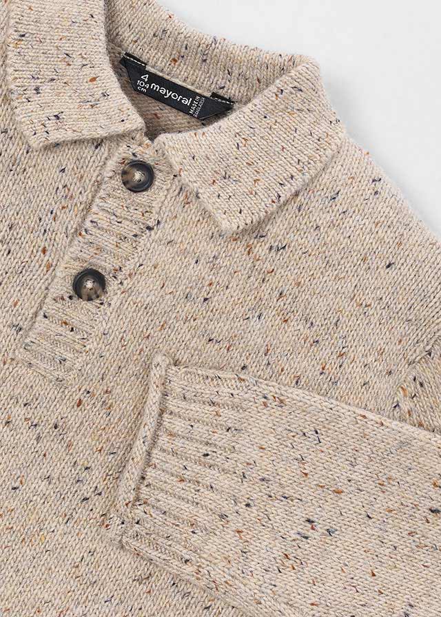 MAGLIONE IN FILATO CALDO BEIGE - Noi da piccoli
