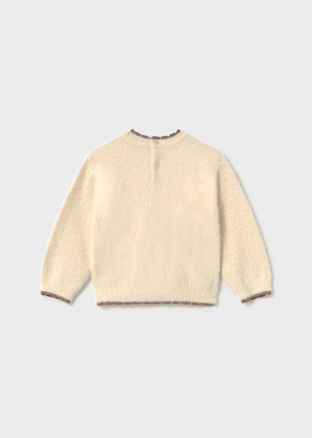 Maglione in Filato Caldo Beige con Teddy Mayoral - dettaglio 2