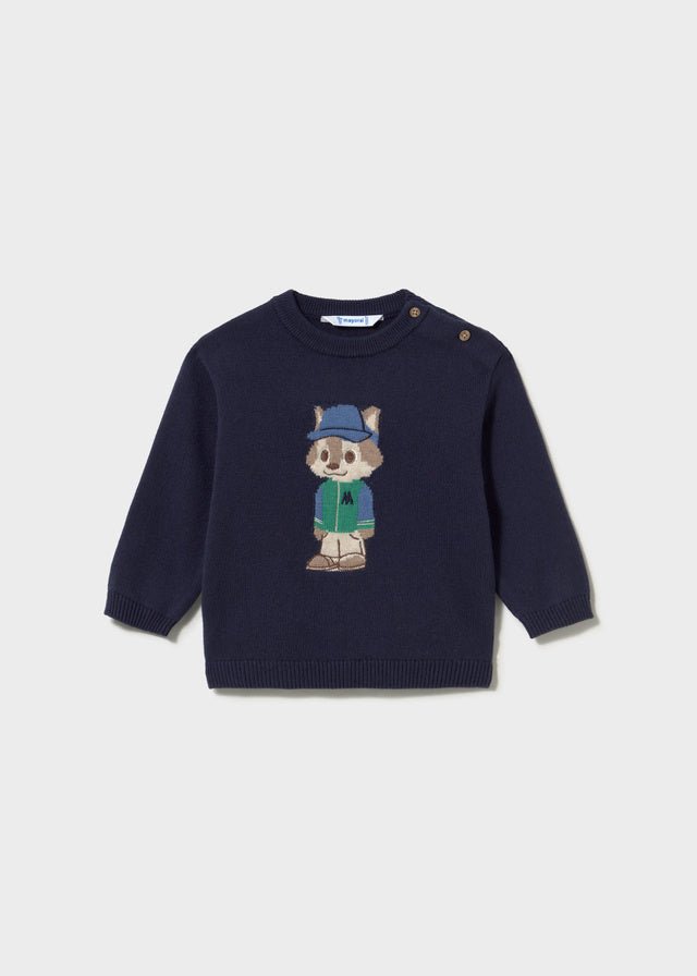 MAGLIONE IN FILATO CALDO BLU - Noi da piccoli