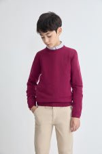 MAGLIONE IN FILATO CALDO BORDEAUX