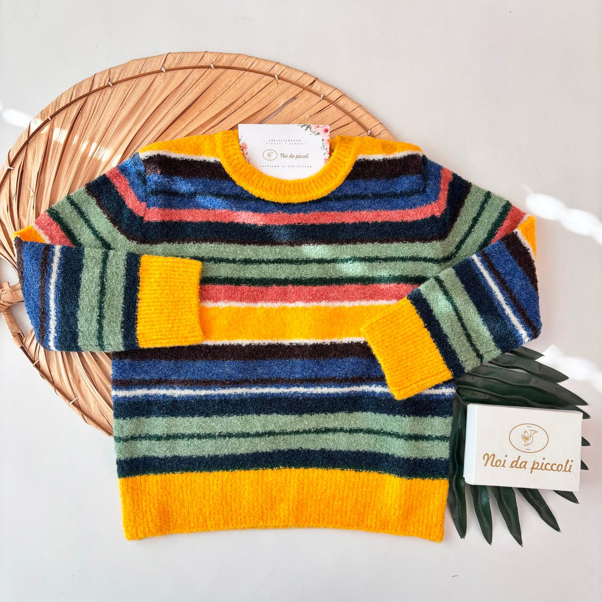 MAGLIONE IN FILATO CALDO GIALLO - Noi da piccoli