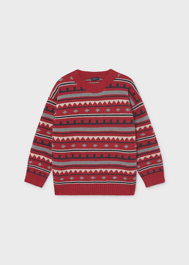 MAGLIONE IN FILATO CALDO ROSSO - Noi da piccoli