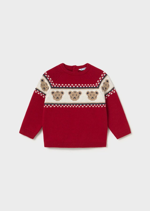 MAGLIONE IN FILATO CALDO ROSSO - Noi da piccoli
