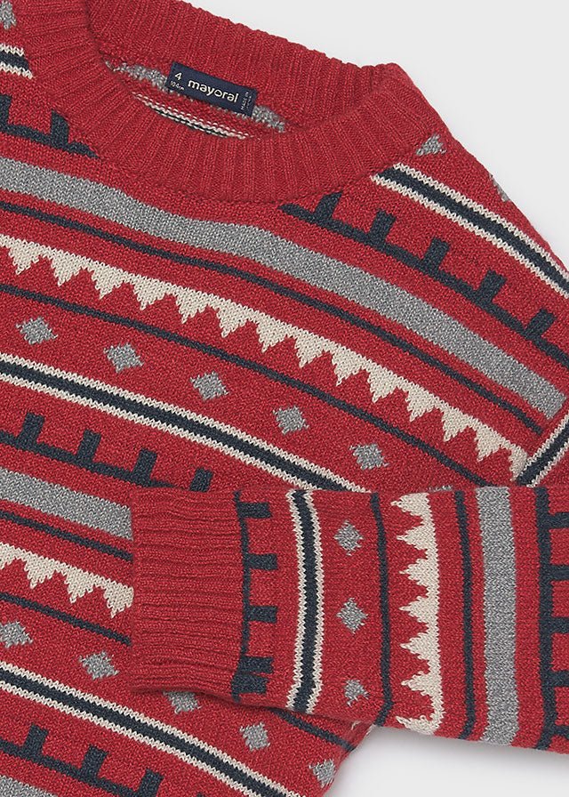 MAGLIONE IN FILATO CALDO ROSSO - Noi da piccoli