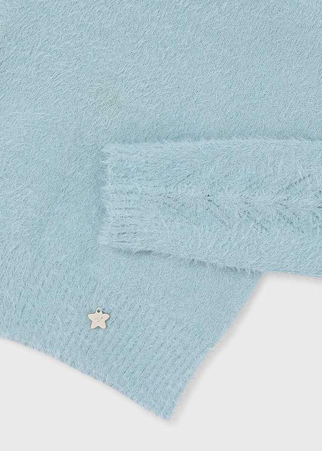 MAGLIONE IN MORBIDO PELLICCIOTTO VERDE ACQUA - Noi da piccoli