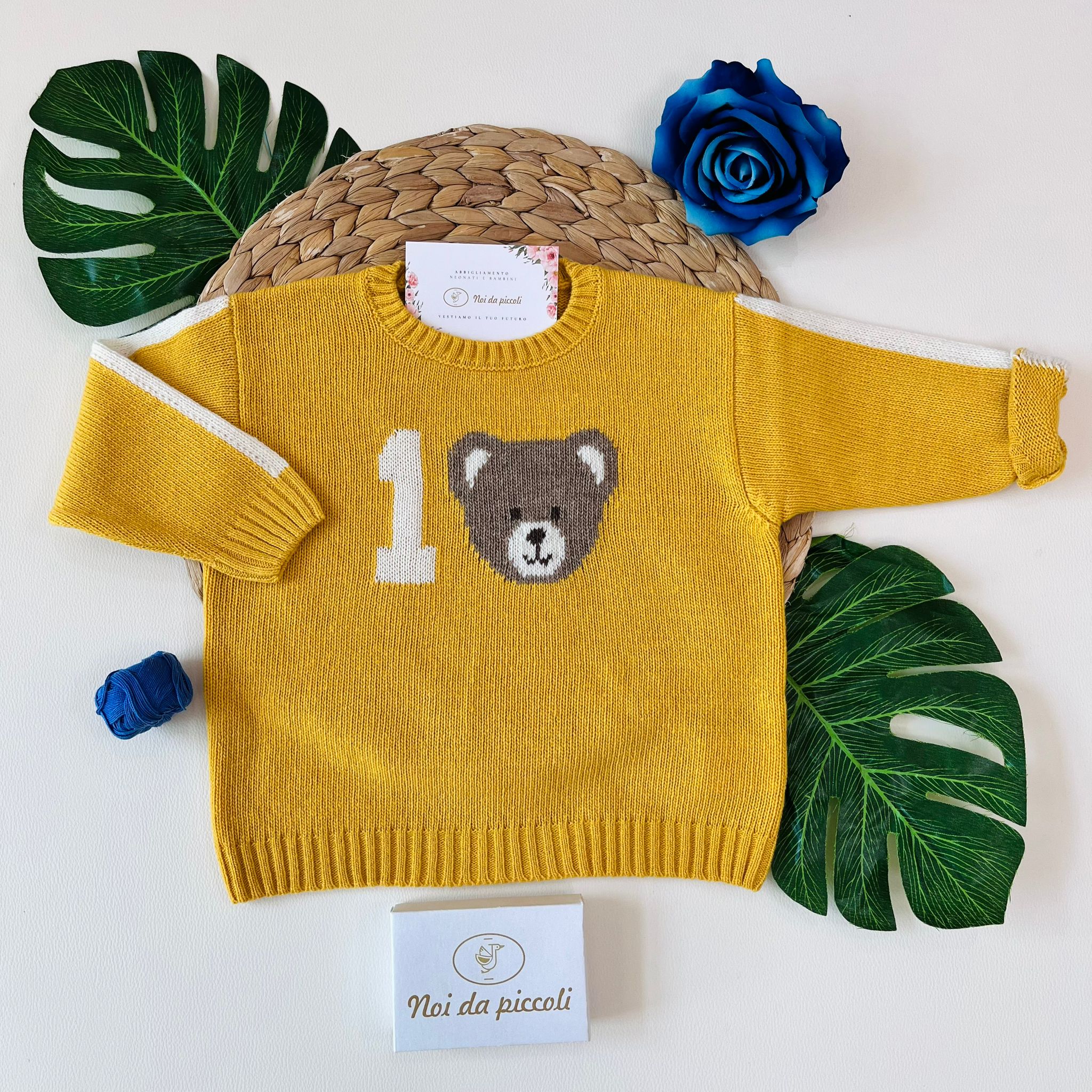 MAGLIONICNO ONE LANA E CASHMERE Senape - Noi da piccoli