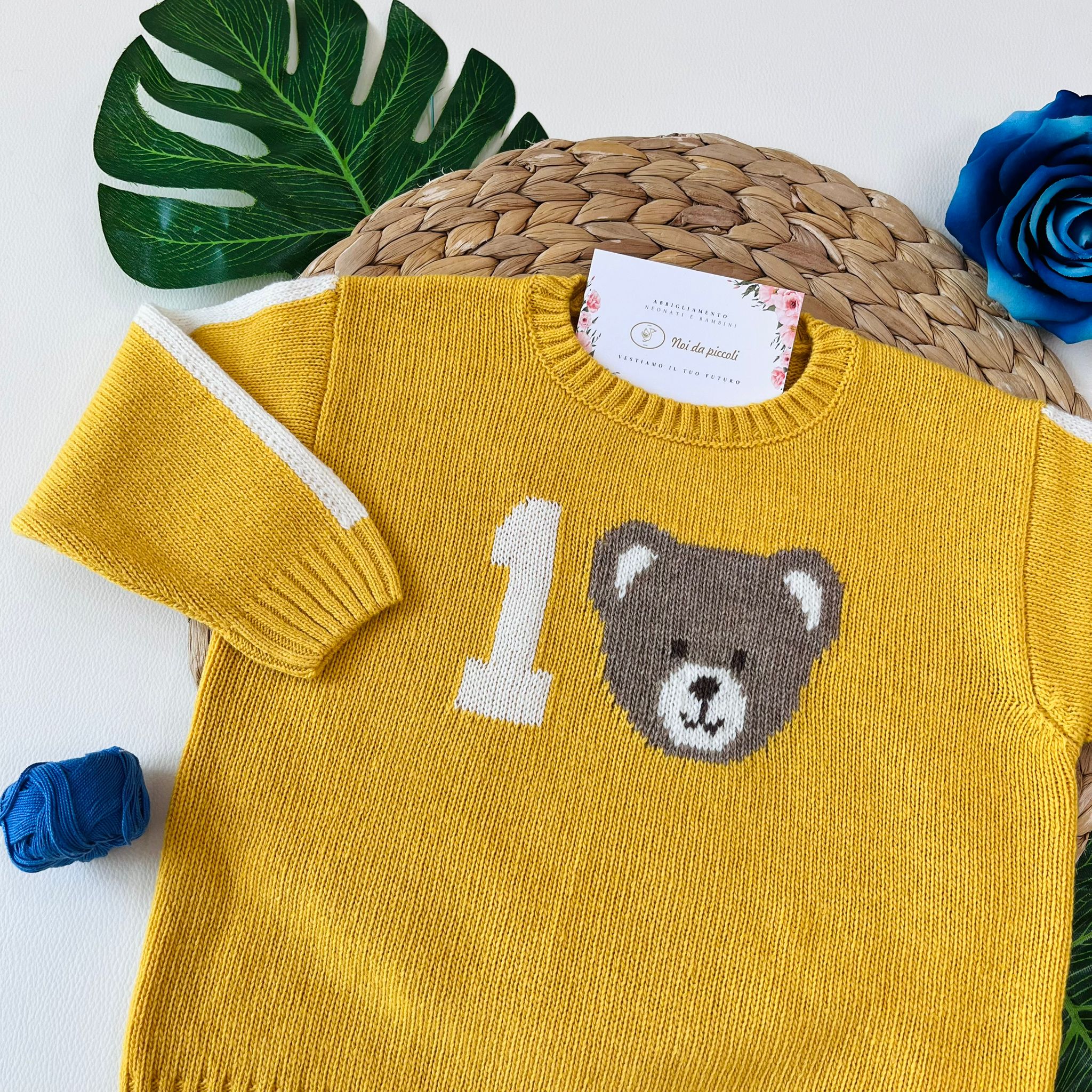MAGLIONICNO ONE LANA E CASHMERE Senape - Noi da piccoli