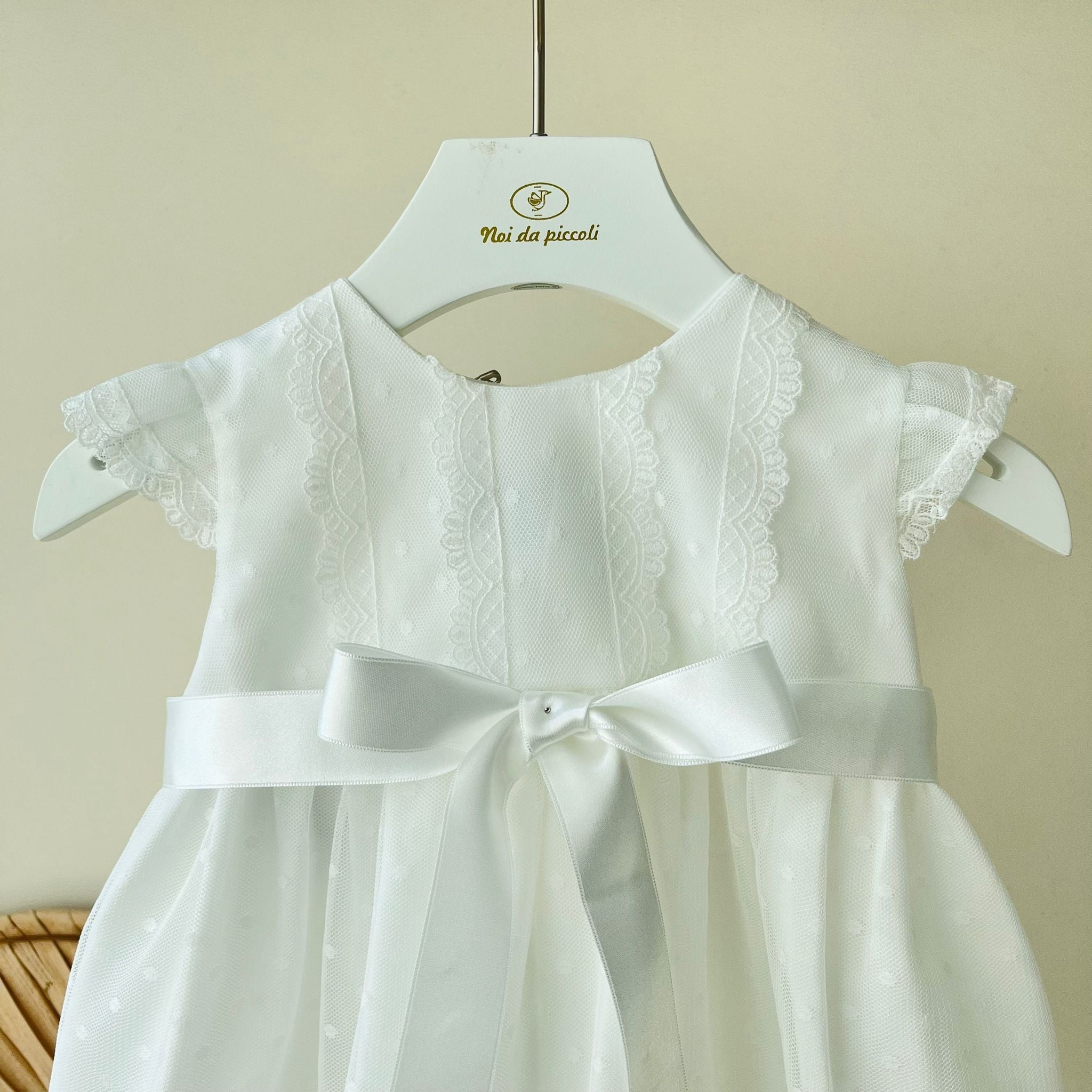 MINIABITO CON CULOTTINA CERIMONIALE BIANCO - Noi da piccoli