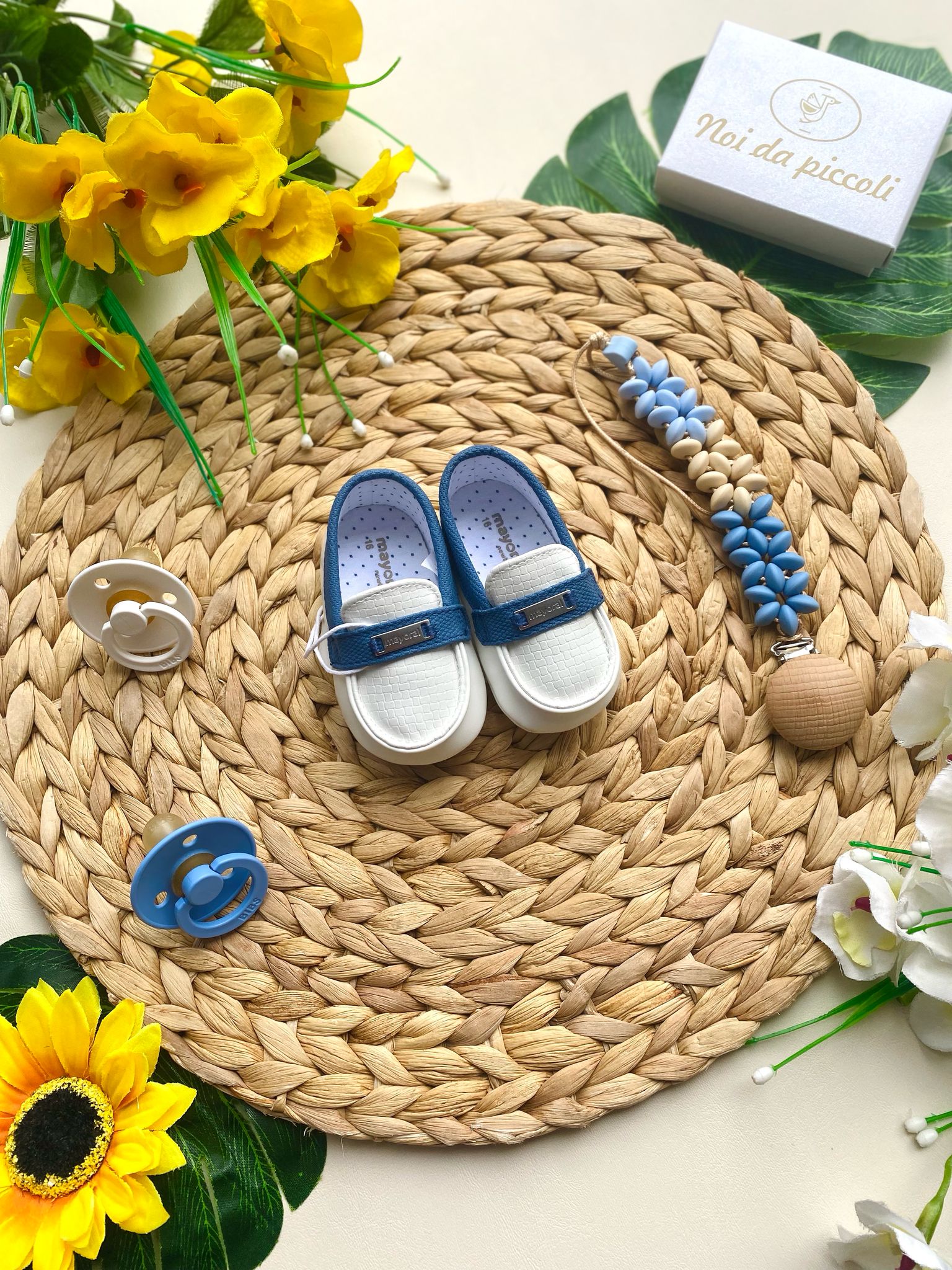 MOCASSINO BIANCO E DENIM - Noi da piccoli