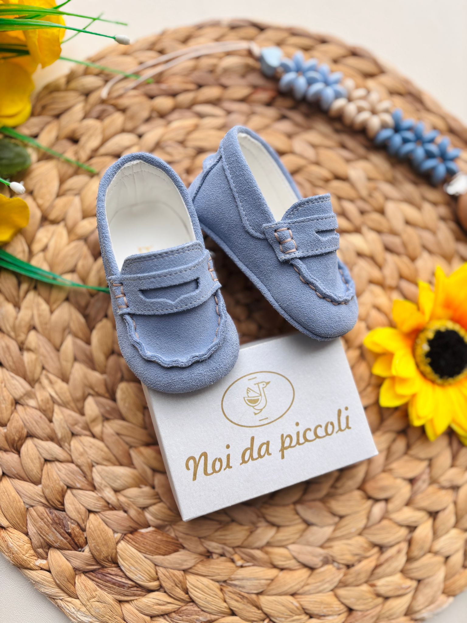 MOCASSINO IN CAMOSCIO CIELO - Noi da piccoli